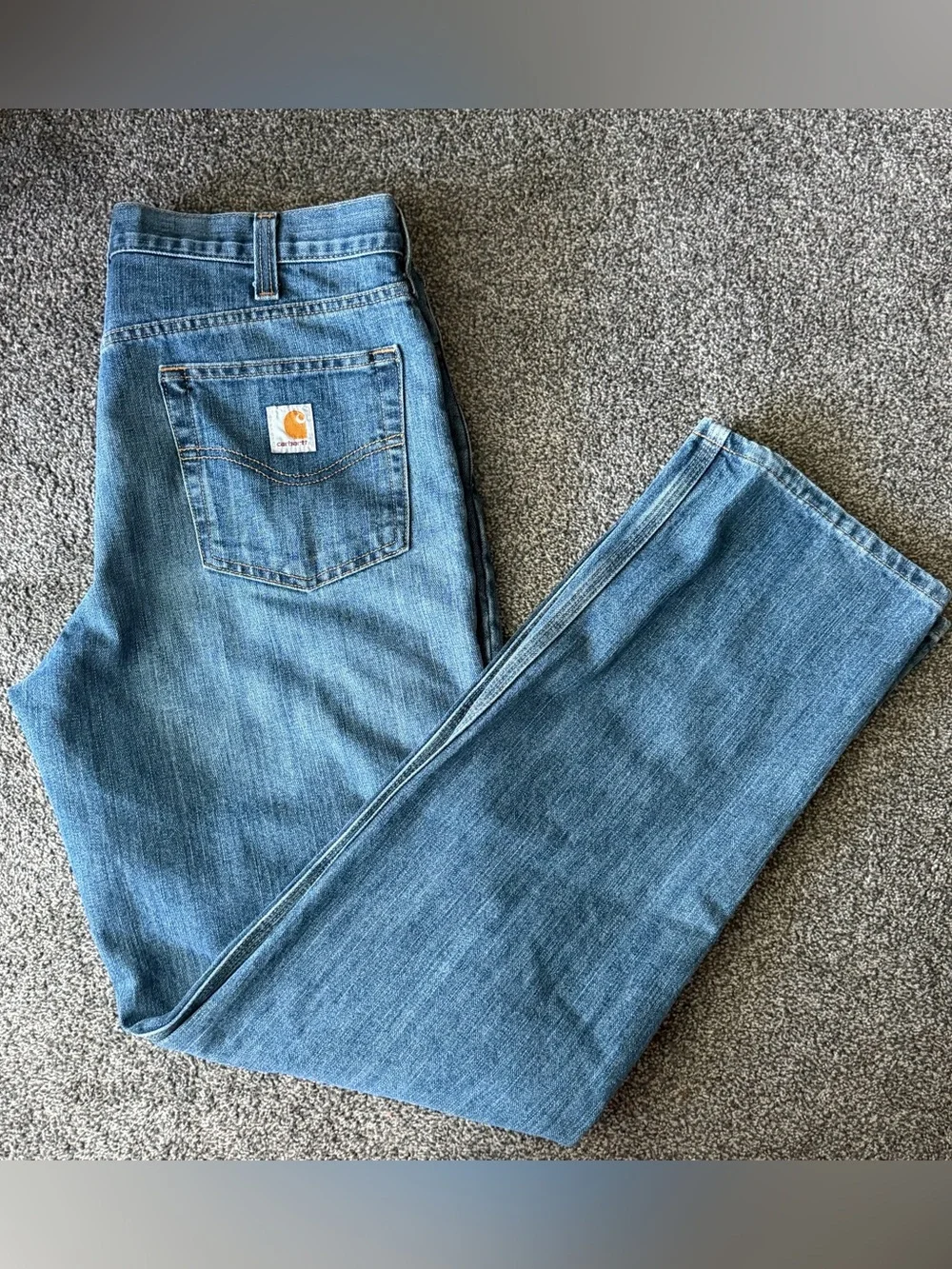 Carhartt Men's Light Blue Relaxed Fit Jeans